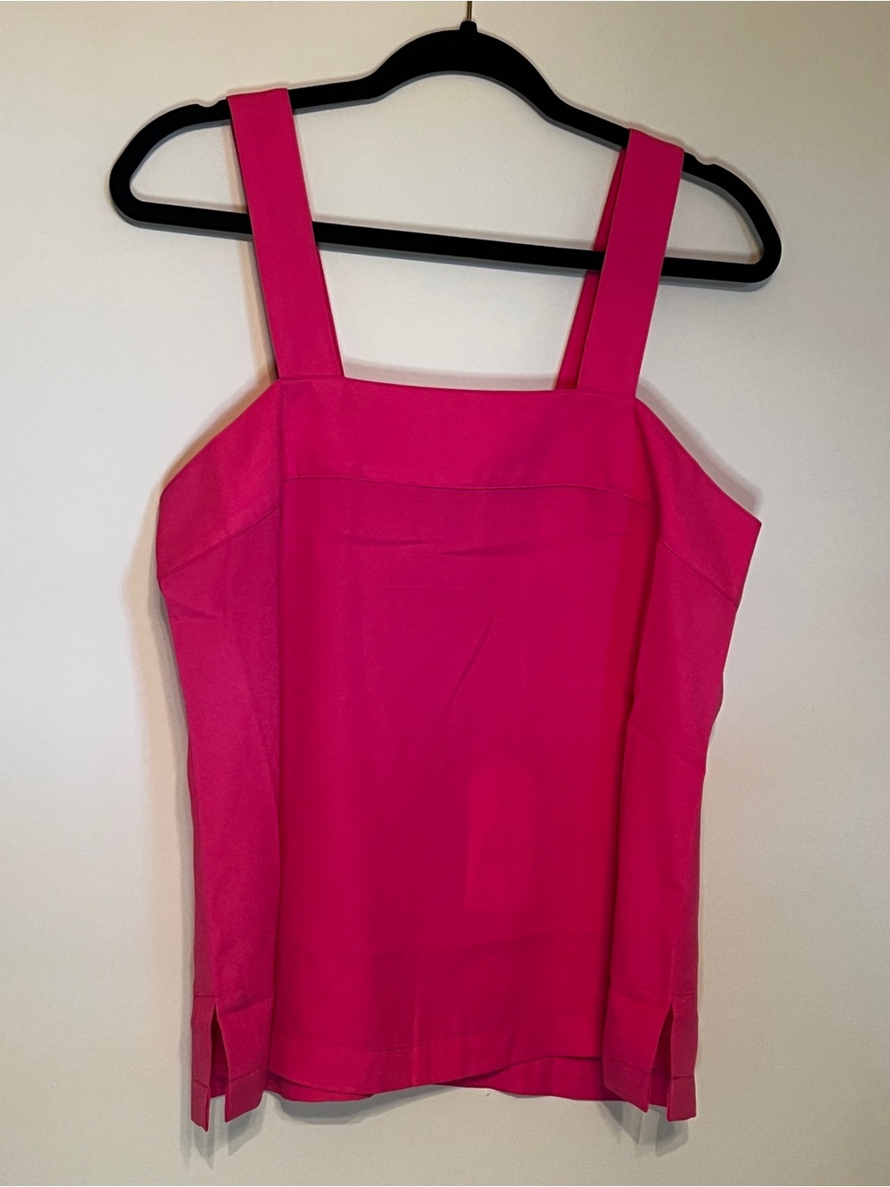 Square-Neck Hot Pink Wide-Strap Camisole